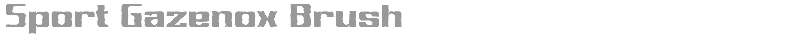 Sport Gazenox Brush font preview
